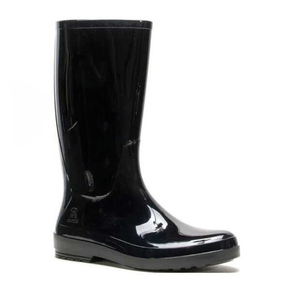 Almost new Tall Shiny Black Rubber Kamik Rain Boots size 7 - Picture 1 of 11